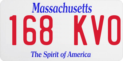 MA license plate 168KV0
