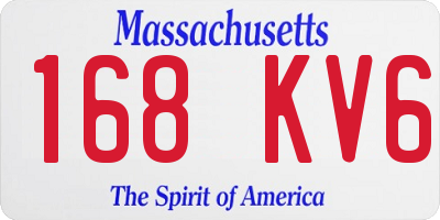 MA license plate 168KV6