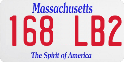 MA license plate 168LB2