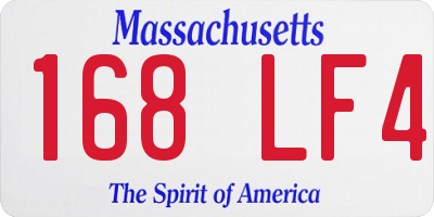 MA license plate 168LF4