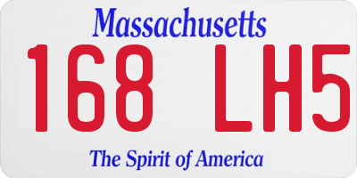 MA license plate 168LH5