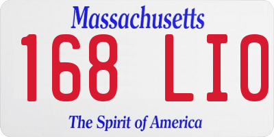 MA license plate 168LI0