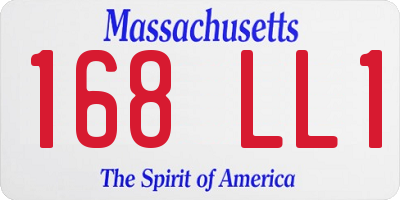 MA license plate 168LL1