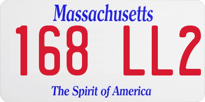 MA license plate 168LL2