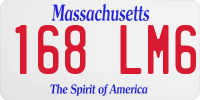 MA license plate 168LM6