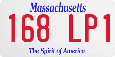 MA license plate 168LP1
