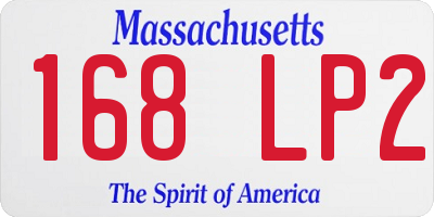 MA license plate 168LP2