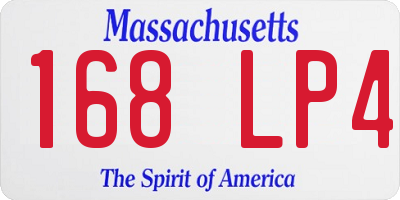 MA license plate 168LP4