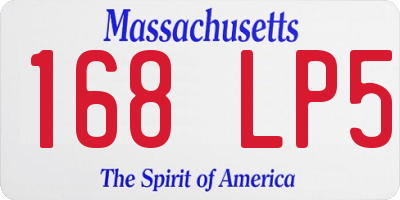 MA license plate 168LP5
