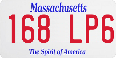 MA license plate 168LP6