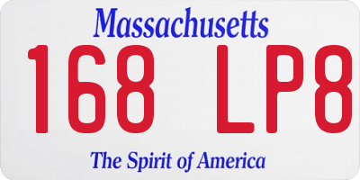 MA license plate 168LP8