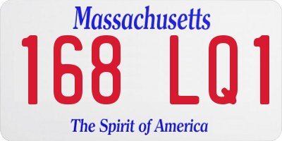 MA license plate 168LQ1