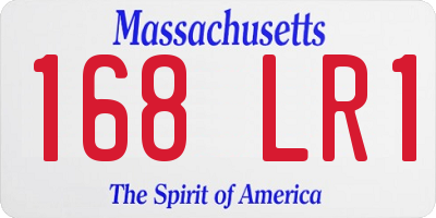 MA license plate 168LR1