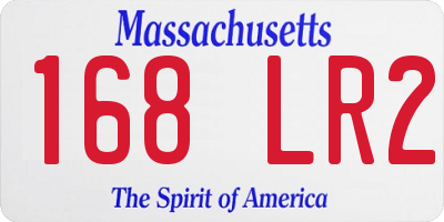 MA license plate 168LR2