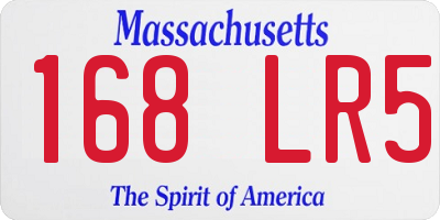 MA license plate 168LR5