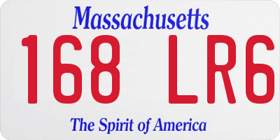 MA license plate 168LR6