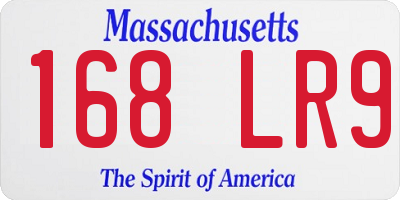 MA license plate 168LR9