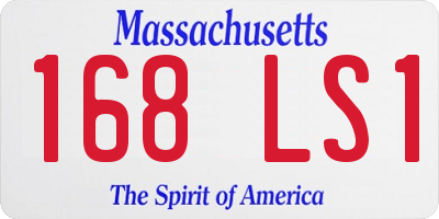 MA license plate 168LS1