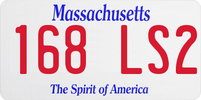 MA license plate 168LS2