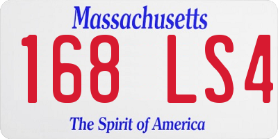MA license plate 168LS4