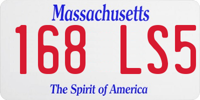 MA license plate 168LS5