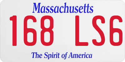 MA license plate 168LS6