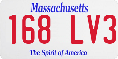MA license plate 168LV3