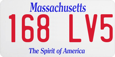 MA license plate 168LV5