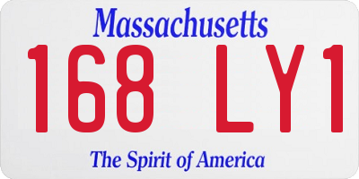 MA license plate 168LY1