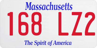 MA license plate 168LZ2