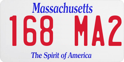 MA license plate 168MA2