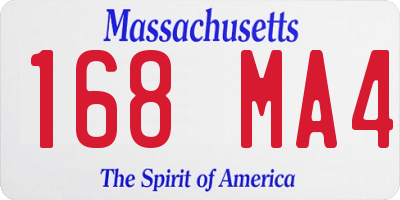 MA license plate 168MA4