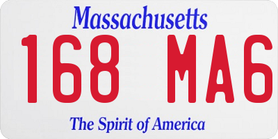 MA license plate 168MA6