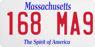 MA license plate 168MA9