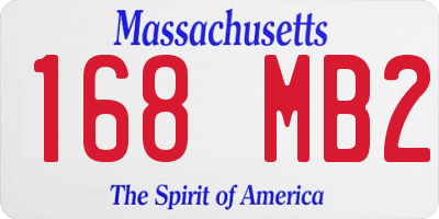 MA license plate 168MB2