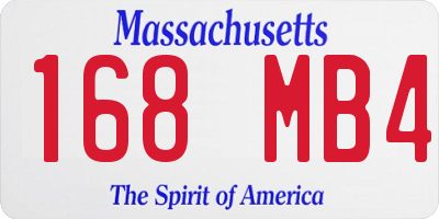 MA license plate 168MB4