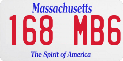 MA license plate 168MB6