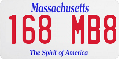 MA license plate 168MB8