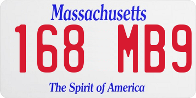 MA license plate 168MB9