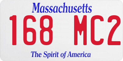 MA license plate 168MC2