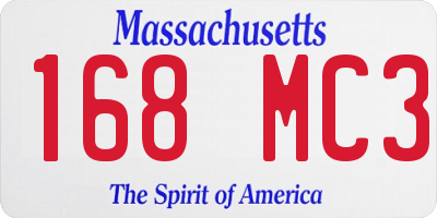 MA license plate 168MC3