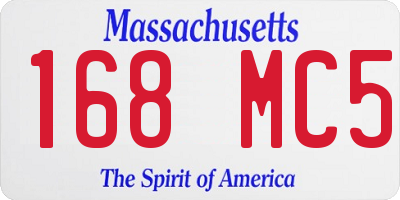 MA license plate 168MC5