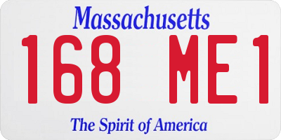 MA license plate 168ME1