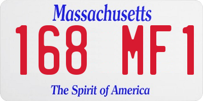 MA license plate 168MF1