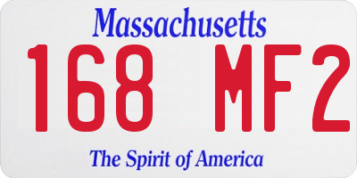 MA license plate 168MF2