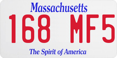 MA license plate 168MF5