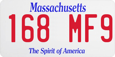 MA license plate 168MF9