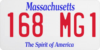 MA license plate 168MG1