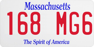 MA license plate 168MG6