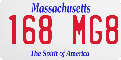 MA license plate 168MG8